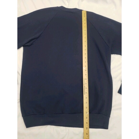 NYC New York City Transit Sweatshirt Blue Mens Large Jerzees VTG 90s Made USA - Picture 6 of 7